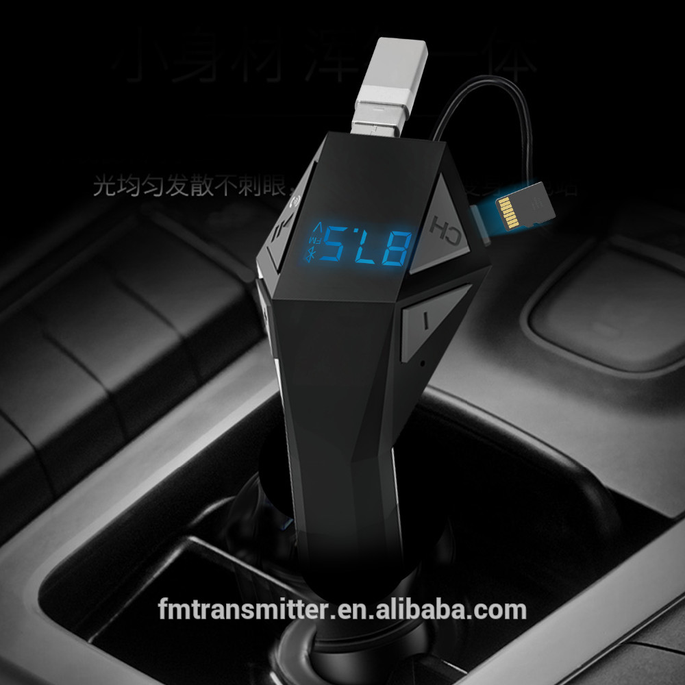 Πομπός Bluetooth USB, SD MP3 Player & Φορτιστής USB Αυτοκινήτου με Μικρόφωνο - Car FM Transmitter